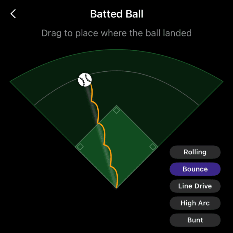 Tap-fast hit charting during the game.