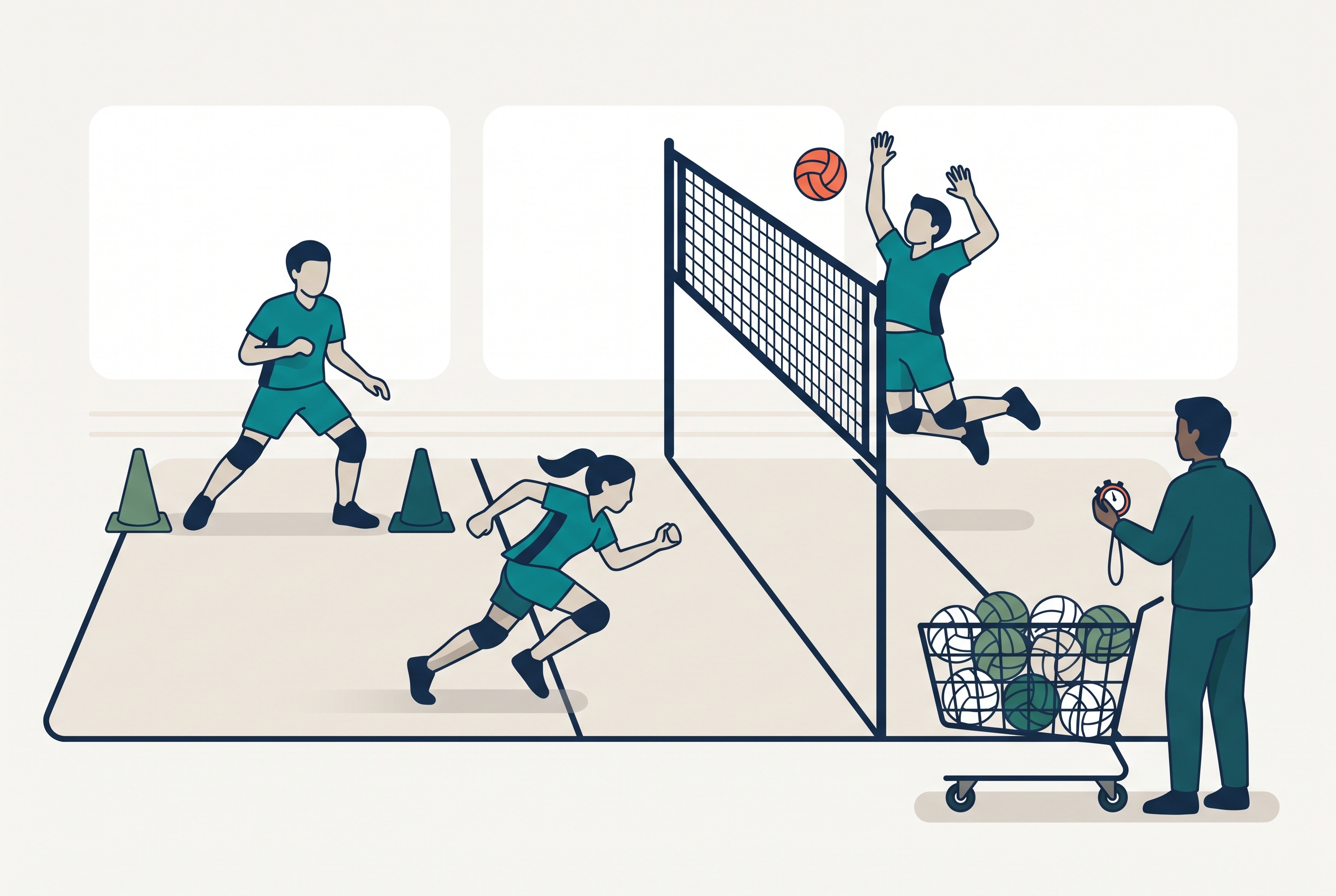 Volleyball Conditioning Drills: Court-Specific Work That Transfers