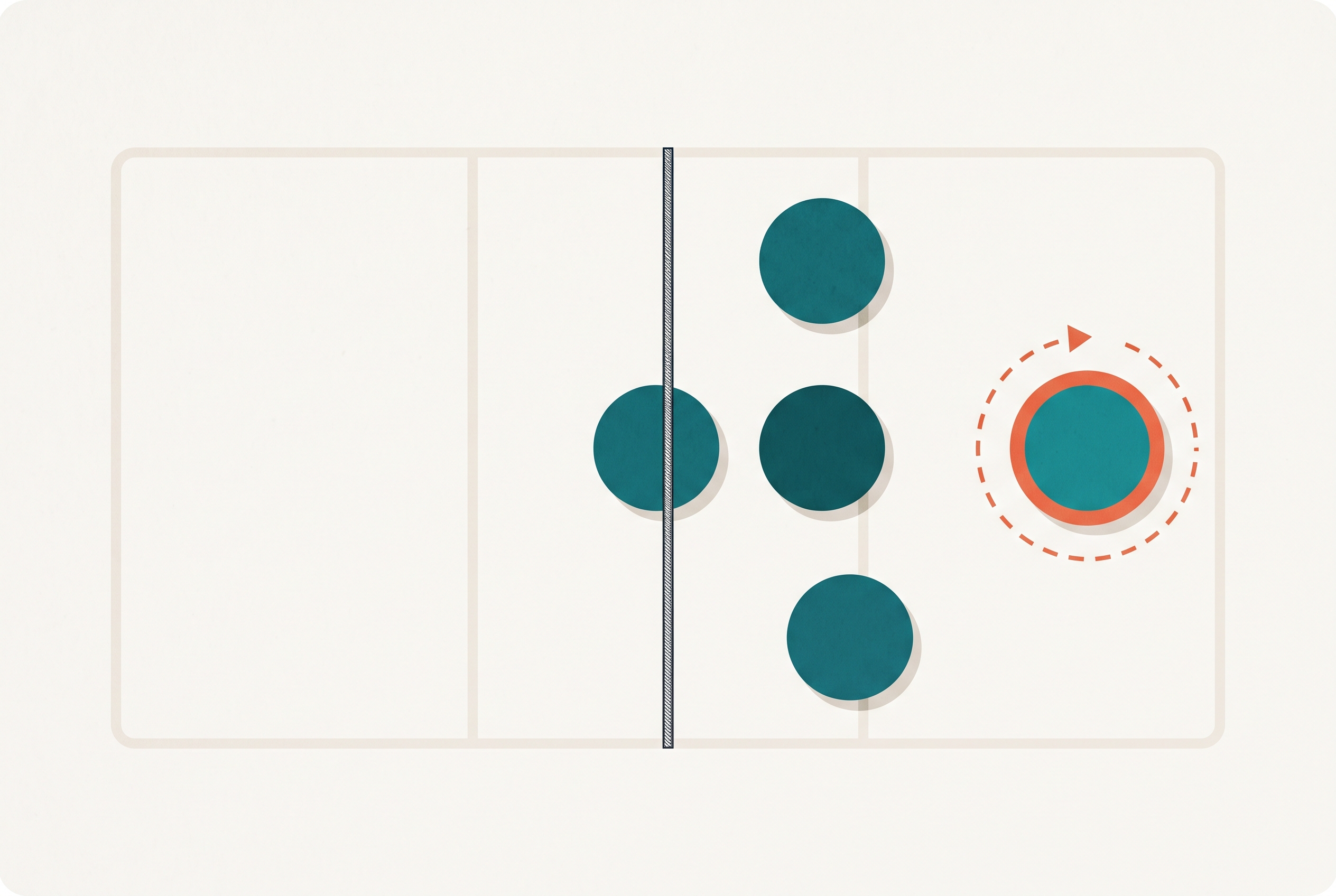 Volleyball court diagram showing player positions for a 5-1 rotation with the setter in zone 1